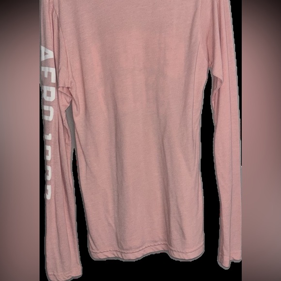 Aeropostale vintage 1987 pink long sleeve ladies oversized warm tee rare mint 🆕 - Picture 5 of 10